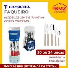 Tramontina Faqueiro Talheres Inox com cabo vermelho, preto, azul, cinza, diversos - Leme e Ipanema