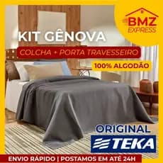 Kit Colcha Gênova Piquet Solteiro/Casal/Queen/King 100%Algodão Teka 3 Peças Branco/Cinza/Bege/Marrom