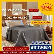 Colcha Piquet Teka Gênova e Colcha Allegro Plus Antialérgico 100% Algodão Estampas e Cores Variadas