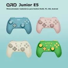 QRD E5 Mini Gamepad Para Switch, PC, iOS, Android Possui Joystick Efeito Hall