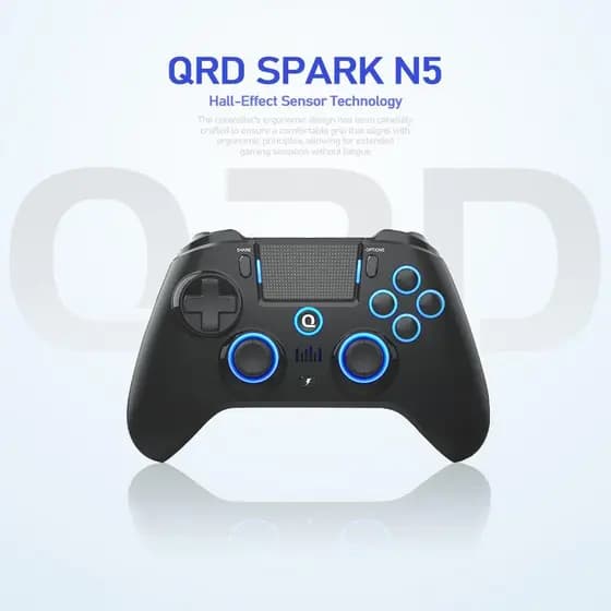 QRD Spark N5 Controle com Efeito Hall Joystick Anti-Drift para PS4 PS3 Android iOS PC Universal Gamer