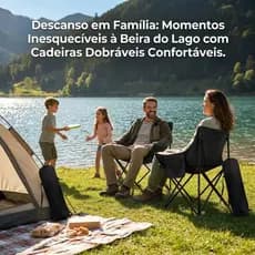 Cadeira de Camping Dobrável Resistente Capacidade 150Kg Portátil para Acampamento Praia
