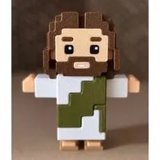 Miniatura Jesus Pixel Art – Decoração Cristã Geek e Colecionável