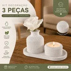 KIT VASOS E BANDEJA Decoração 3 peças / sem flores /presente casa copa sala ambiente