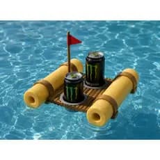 Porta Latas Flutuante para Piscina com 2 Suportes de Bebida | Ilha Flutuante para Copos e Latas | Acessório para Piscina