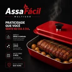 Forma Assadeira Grill Com Tampa | Carne Mais Suculenta | Drena Gordura | Menos Fumaça | Alumínio Resistente