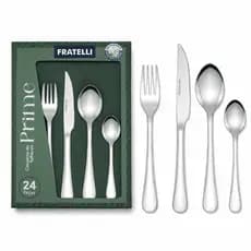Conjunto Faqueiro Talheres Prime 24 Peças Inox Elegante Premium Luxo e Mesa Posta Conjunto de Jantar
