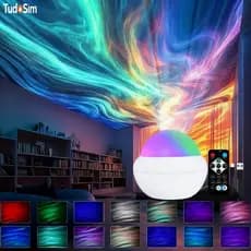 Luz Noturna Céu Estrelado Projetor de Ondas Ocean + Aurora Onda De Água LED Remoto Luzes Lâmpada Romântica
