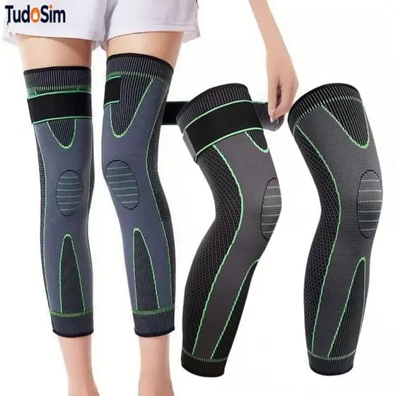 Kit 2 Meia Joelheira Esportiva Ortopedica Térmica Compressão de Fitness