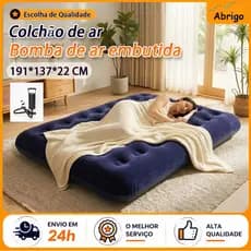 Colchão inflável aveludado para uma noite de sono confortável, ultraleve, portátil e espesso 191*137*23cm
