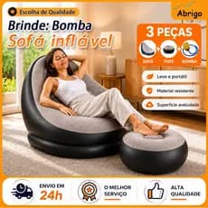 3 em 1 Sofá Inflável Confortável Relaxa Diminui Tensão Preguiçoso Poltrona Lounge Bomba de ar Grátis