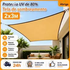 Tecido Com 80% de Bloqueio de Luz,2x3 Metros, Borda Reforçada, Com Ilhós Metálicos, Multiuso