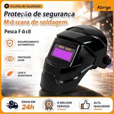 Máscara de Soldagem Automática com Escurecimento Solar e Proteção UV Ajustável em 180°