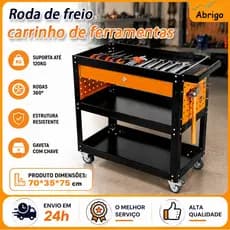 70*35*75 cm Carrinho Ferramentas Mecânico Completo 1 Gaveta 120kg