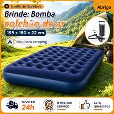 195*150*22CM Colchão Inflável de Casal,Design Portátil,Inclui Bomba de ar, Adequado Para Camping e Uso na Praia