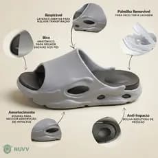 Chinelo Slide Nuvem  FlyFeet | Original, Anatômico, Leve | Casual, Dia, Praia | Yeez