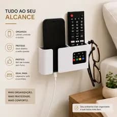 Suporte de Celular Controle e Óculos Cabeceira Organizador Quarto sem Furo