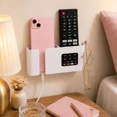 Suporte de Celular para Quarto Cabeceira de Cama Organizador de Controle Remoto e Óculos com Fita 3M