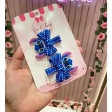 Dupla presilhas Stitch | Acessório de cabelo Stitch | bico de pato para meninas do Stitch