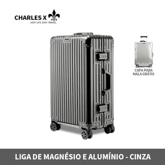 CHARLES X Mala Em Liga De Magnésio E Alumínio Grande Capacidade E Resistente 20 a 28 Polegadas
