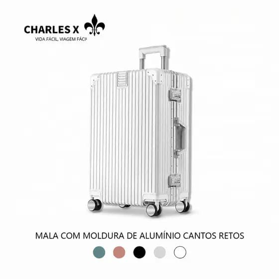 CHARLES X Mala de grande capacidade com estrutura de alumínio e divisórias para itens secos e molhados