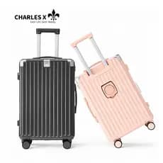 CHARLES X Uma mala multifuncional com ganchos para copos e uma porta USB para carregamento As rodas são removíveis