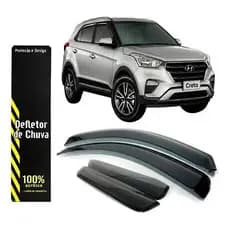 Calha Chuva Defletor Creta 2017/2021 4p Jogo Top Kit Premium