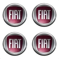 Jogo 4 Emblema Para Calota E Roda Fiat Adesivo Resinado 48mm