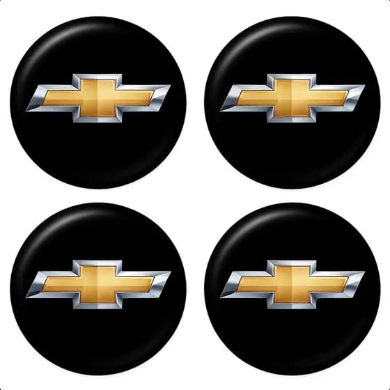 Kit 4 Emblema Adesivo De Calota Roda Chevrolet Resinado 48mm