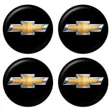 Kit 4 Emblema Adesivo De Calota Roda Chevrolet Resinado 48mm
