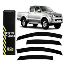 Calha Chuva Defletor Hilux Cab Dupla 2005/2015 4p Jogo Luxo