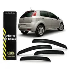 Calha Chuva Defletor Punto 2008/2021 4p Jogo Top Kit Premium