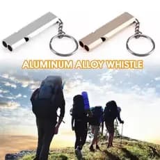 Apito De Sobrevivência Decibel Com Chaveiro de 150 dB Tubos Duplos Cara Camping Ao Ar Livre Pesca