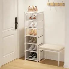 Nova Sapateira 6 Andares alta vertical estreita organizador de armazenamento de sapatos