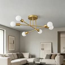 Lustre Semi-Embutido Moderno e Sofisticado em Ferro para Sala Estar Quarto Suite Corredor Cozinha