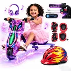 Triciclo Elétrico Drift para Crianças Drift Kart Elétrico