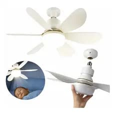 Ventilador de Teto com Luz Silencioso Controle Remoto Instalação Fácil Bivolt para Pequenos Espaços