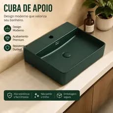 Cuba De Apoio Retangular  42 Cm Ceramica Louça