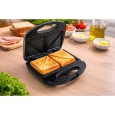 Sanduicheira Grill Elétrica Antiaderente Prensa Dupla 2 Em 1 Cozinha Rápida 750W 127V 220V