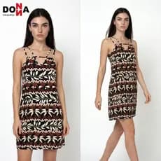 Vestido Curto Feminino em Linha Leve com Alça Dupla