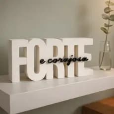 Quadro Decorativo 3D Forte e Corajosa Para Sala Quarto Escritório Presente Parede Ambiente Moderno