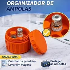 Case Organizador de Ampolas 4 Unidades, Estojo Porta Peptídeo Tirze