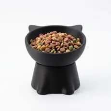 Comedouro para Gato Elevado Ergonômico com Design de Gatinho
