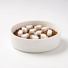 Comedouro Lento Interativo para Gatos com Obstáculos Antivoracidade