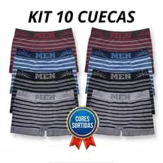 Kit Cuecas Boxer Masculina Adulto 3 6 10 Cuecas