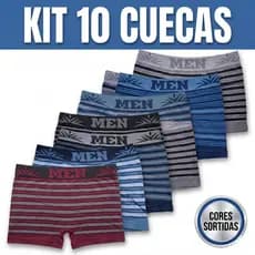 Kit Cuecas Boxer Masculina Adulto