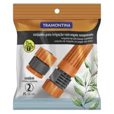 Kit Irrigação Completo Tramontina – Engate Rápido + Esguicho Regulável para Mangueira 1/2”