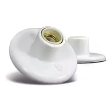 Plafon Redondo Branco E27 Plástico - Segurança e Estética com Instalação Fácil
