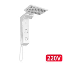 Chuveiro Elétrico Hydra Falls Eletrônico 220V 7700W Branco Eletrônico Alta Potência