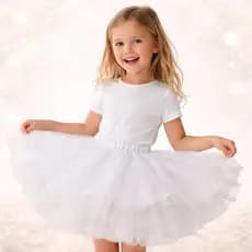 Saiote Infantil Tule Volume Princesa Anágua Para Vestido Festa Batizado Daminha Ensaios Fotos